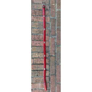 Brighton Red Leather Golf Belt Silver Conchos Size L 34